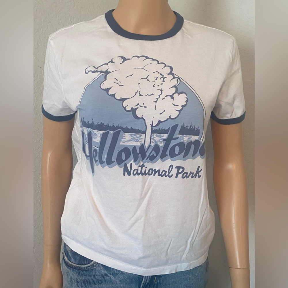 Blue and white junior girls t-shirt size small